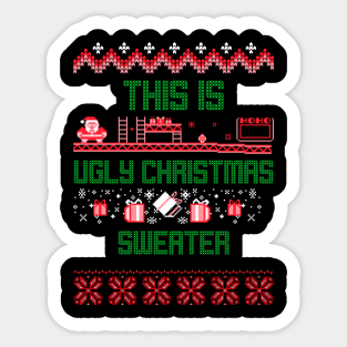 this is ugly christmas sweater Sticker